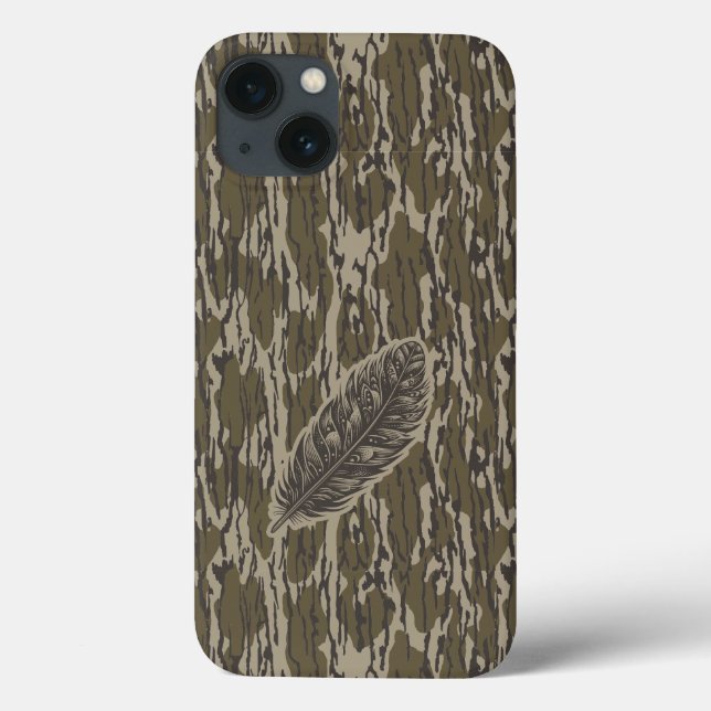 Funda De Case-Mate Para iPhone Bottomland Camo Turkey Feather (Reverso)