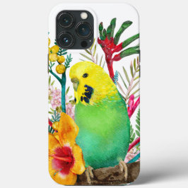 Funda Para iPhone 13 Pro Max Bouquet de Budgerigar Wildflower