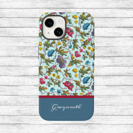 Funda Para iPhone 14 De Case-Mate Bouquet vintage con Ilustracion y nombre de Poppie