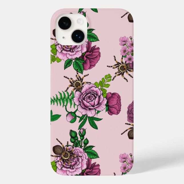 Funda De Case-Mate Para iPhone Bouquets y tarantula (Reverso )