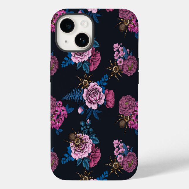 Funda De Case-Mate Para iPhone Bouquets y tarántula 2 (Reverso )
