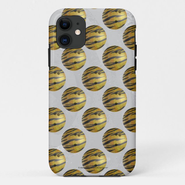Funda De Case-Mate Para iPhone Bowling Ball Tiger Yellow (Reverso)