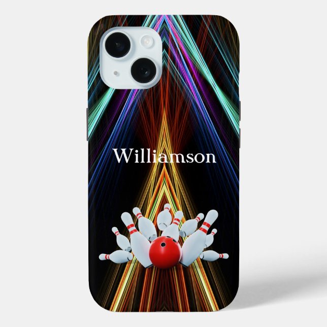 Funda De Case-Mate Para iPhone Bowling game - Ball hits the Pins - personalize  (Reverso )