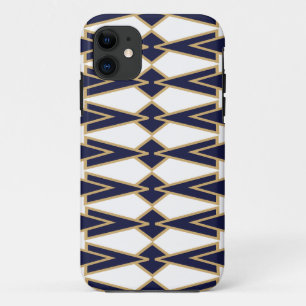 Funda Para iPhone 11 Bowties azules y dorados