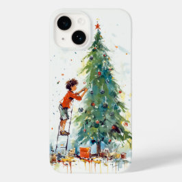 Funda Para iPhone 14 De Case-Mate Boy Decoran el colorido árbol de Navidad