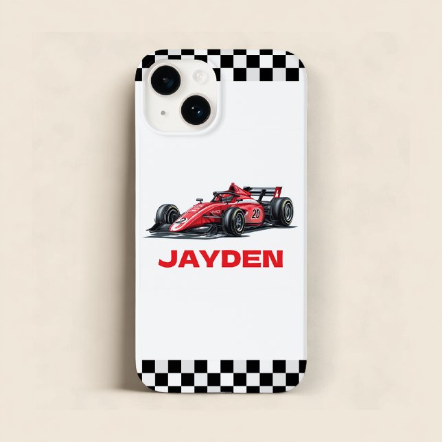 Funda De Case-Mate Para iPhone Boys Personalised Racing Car  (Subido por el creador)