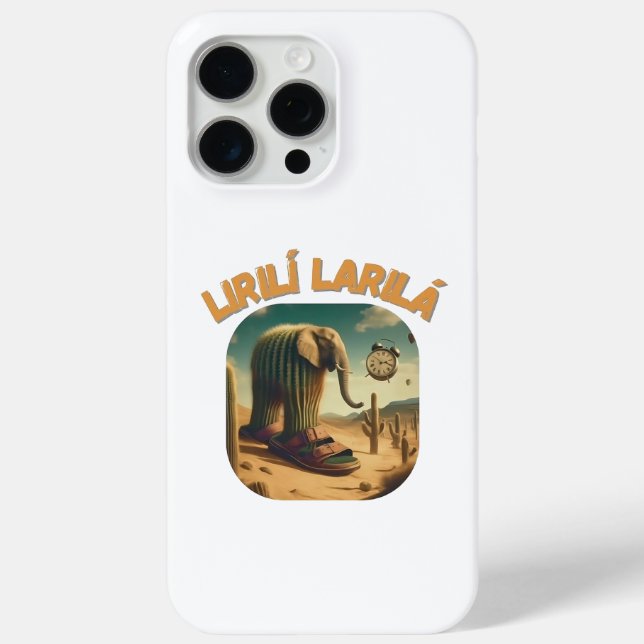 Funda De Case-Mate Para iPhone BrainRots Lirili Larila-Elephant with Cactus Body (Reverso )