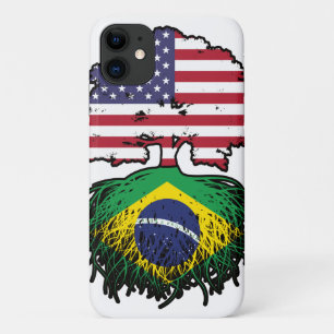 Funda Para iPhone 11 Brasil: Bandera de raíces de árboles norteamerican