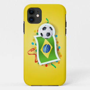 Funda Para iPhone 11 Brasil, diseño de fútbol