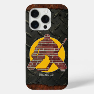 Funda Para iPhone 15 Pro Brick Wall Hockey Goalie