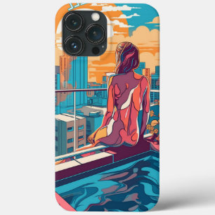 Funda Para iPhone 13 Pro Max Brickell de Miami en una bañera en la azotea