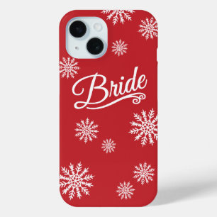 Funda Para iPhone 15 Brigada copo de nieve blanca en rojo