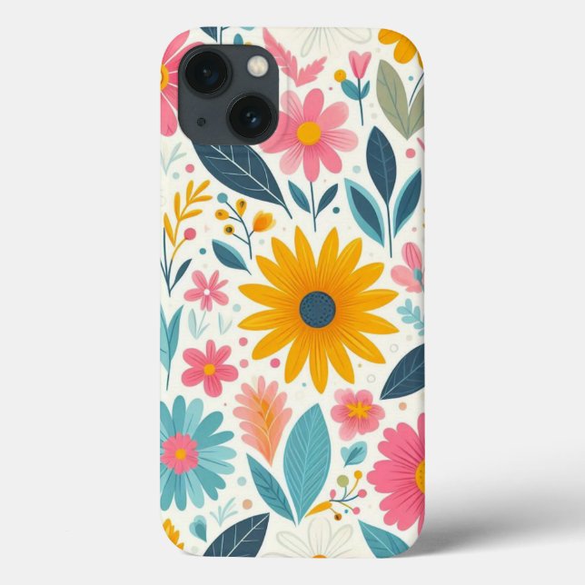 Funda De Case-Mate Para iPhone Bright Floral Bloom (Reverso)