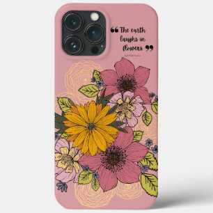 Funda Para iPhone 13 Pro Max Bright Floral Bouquet en estuche para iPhone rosa