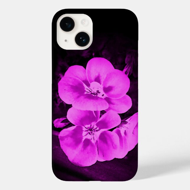 Funda De Case-Mate Para iPhone Bright Pink Tropical Flowers (Reverso )