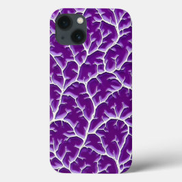 Funda Para iPhone 13 Bright Purple iPhone Case Organic Vein Style