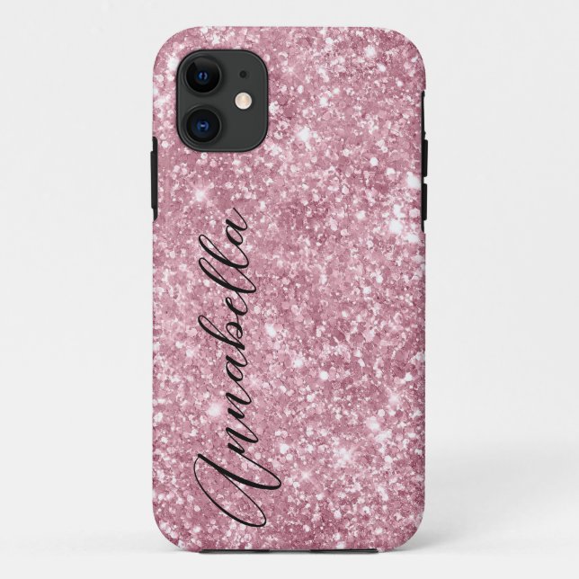 Funda De Case-Mate Para iPhone Brillante Glitter Rosa (Reverso)