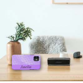 Funda Para iPhone 11 Brillante morado de Relieve metalizado