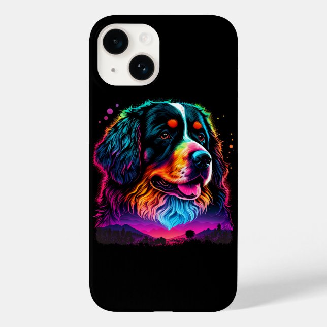 Funda De Case-Mate Para iPhone Brillante y bello perro de montaña de Berna (Reverso )