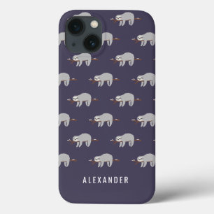 Funda Para iPhone 13 Brillante y colorido personalizado sloth
