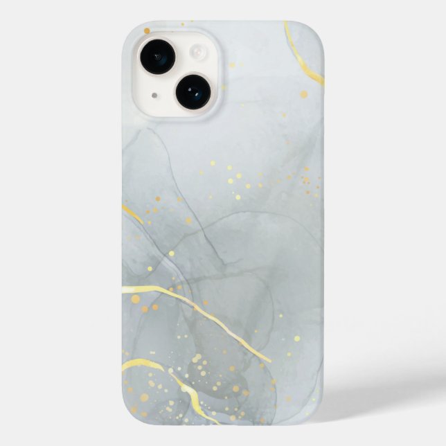 Funda De Case-Mate Para iPhone Brillo Chic de Mármol Blanco (Reverso )