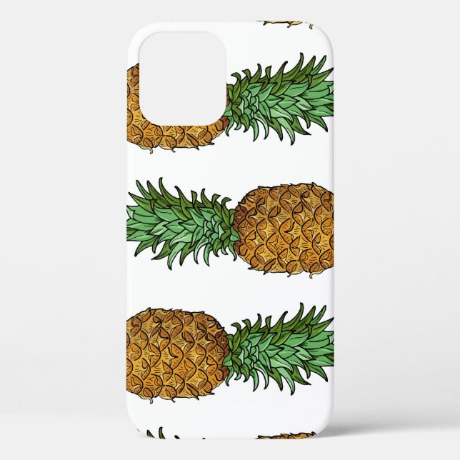Funda De Case-Mate Para iPhone Brillo de piña: Ilustracion tropical de verano (Reverso )