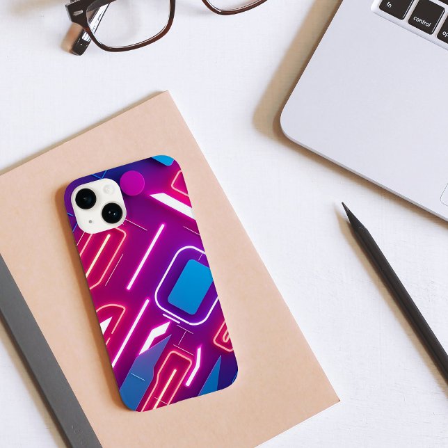 Funda De Case-Mate Para iPhone Brillo geométrico neón (Subido por el creador)