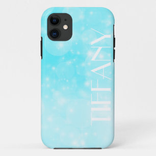 Funda Para iPhone 11 brillo Navidad azul brillante escarcha fiesta de c