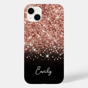 Funda Para iPhone 14 Plus De Case-Mate Brillo negro y rosa dorado Glam