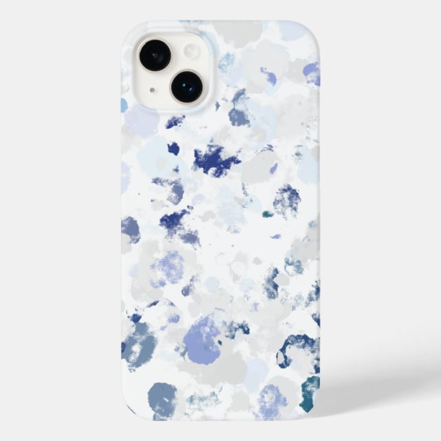 Funda De Case-Mate Para iPhone Brillo y salpicaduras azules y grises (Reverso )