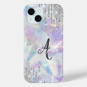 Funda Para iPhone 15 Brillos Modernos con Efecto de Goteo en Holográfic