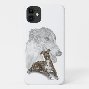 Funda Para iPhone 11 Brindle Greyhound Dog Art