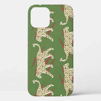 Funda Para iPhone 12 Brochas salvajes: El leopardo en la repetición