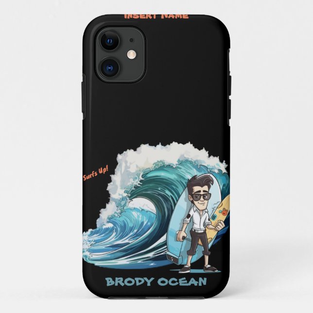Funda De Case-Mate Para iPhone Brody Ocean Wavecrest (Reverso)