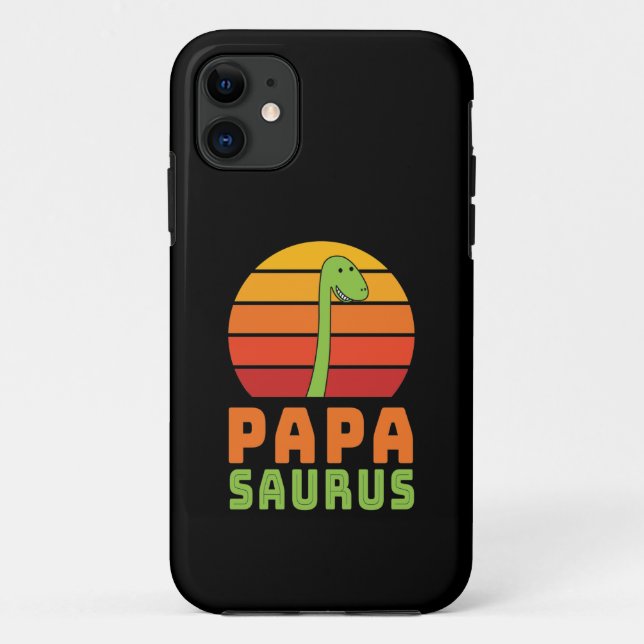 Funda De Case-Mate Para iPhone Brontosaurio Papasaurio Día del Padre (Reverso)