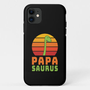 Funda Para iPhone 11 Brontosaurus Papasaurus Dinosaurio Día del Padre