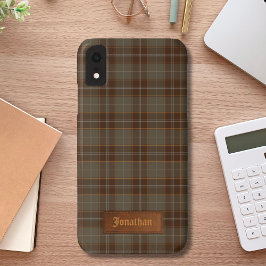 Funda Para iPhone XR Brown Scottish Tartan Plaid Pattern