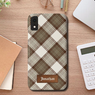 Funda Para iPhone XR Brown Scottish Tartan Plaid Pattern Gift