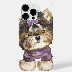 FUNDA PARA iPhone 14 PRO MAX DE Case-Mate BROWN & TAN CUTE YORKSHIRE TERRIER PUPPY DOG