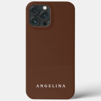 Brown Trendy Moderno Minimalista Nombre para añadi