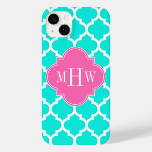 title_seo2 Brt Aqua Wht Marroquí #5 HotPink2 Monograma Inicia