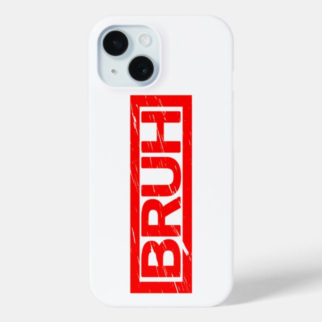 Funda De Case-Mate Para iPhone Bruh Stamp (Reverso )