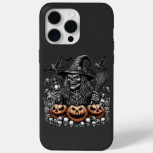 Funda Para iPhone 15 Pro Max Bruja aterradora de Halloween.
