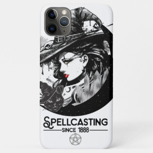 Funda Para iPhone 11 Pro Max Bruja Bonita & Gato Negro Wiccana Wicca Lanzamient