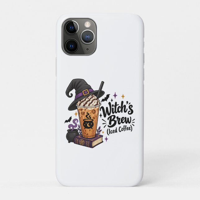 Funda De Case-Mate Para iPhone Bruja Brew (Café Helado) (Reverso)