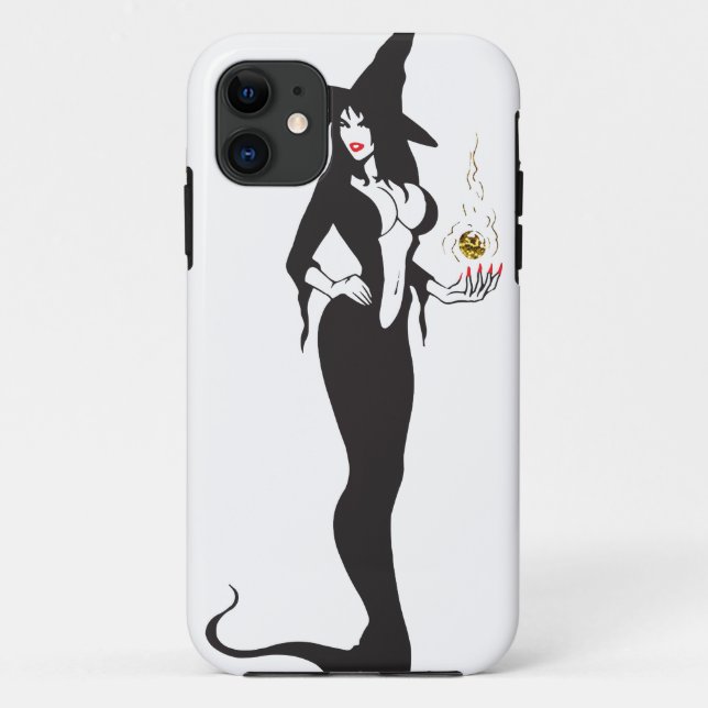 Funda De Case-Mate Para iPhone bruja vamp de halloween (Reverso)