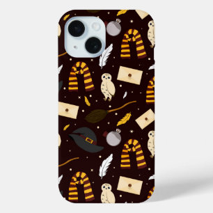 Funda Para iPhone 15 Brujas, Asistentes y Patrón Mágico