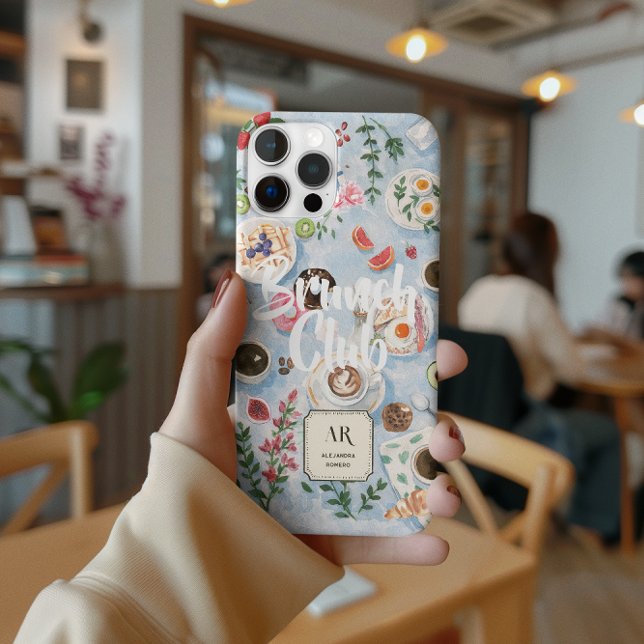 Funda De Case-Mate Para iPhone Brunch Club | Custom Monogram (Subido por el creador)