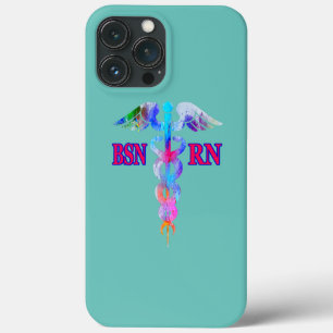 Funda Para iPhone 13 Pro Max BSN Registered Nurse RN Caduceus Nursing Emblem