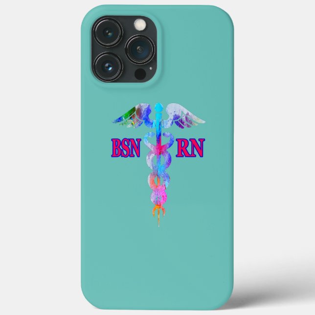 Funda De Case-Mate Para iPhone BSN Registered Nurse RN Caduceus Nursing Emblem (Reverso )